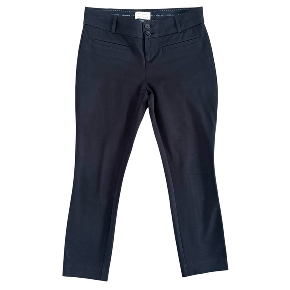 Anthropologie The Essential Slim Women's Black Ankle Trousers 2P 2 Petite 918 - Picture 2 of 14